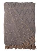 Tæppe-Zigzag Home Textiles Cushions & Blankets Blankets & Throws Brown...