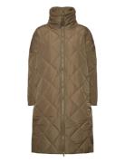 NORR Alma Slit Quilted Jacket Grön