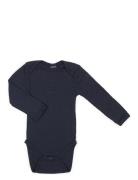 Smallstuff Body Ls, Navy Drop Needle, Merino Wool Blå