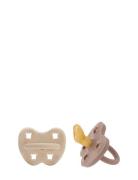 HEVEA Hevea Pacifier 3-36 Months Orthodontic, 2 Pack Beige