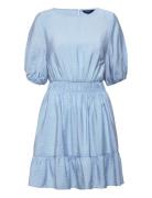 GANT D1. Flounce Puff Sleeve Dress Blå