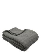 Quilted Plaid Home Textiles Bedtextiles Bedspread Grey C'est Bon