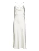 Object Objsateen S/L Midi Dress A Fair Div Vit