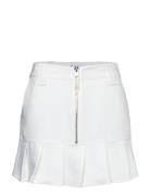 Ganni Slub Linen Mini Skirt Vit