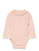 En Fant Body Ls Pointelle Rosa