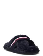 Tommy Hilfiger Fur Cross Strap Home Slipper Blå