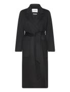 IVY OAK Belted Double Face Coat Svart