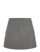 Tommy Hilfiger Wool Check Mini Skirt Grå