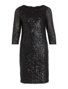 Vila Visparkling 3/4 O-Neck Dress/Ka Svart