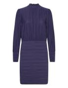 Vero Moda Vmaurora Ls Bow Short Dress Jrs Blå