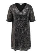 ONLY Carmakoma Carsparkly Ss Sequins Dress Wvn Svart