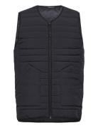 Knowledge Cotton Apparel Go Anywear? Quilted Padded Zip Vest Svart