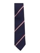 Navy Burgundy White Striped Preppy Silk Slips Multi/patterned AN IVY