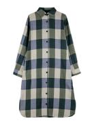 Bobo Choses Plaid Check Shirt Dress Blå