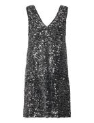 Object Objkinne Mira S/L Sequin Dress 129 Div Grå