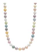 Nialaya Pastel Pearl Necklace With Silver Multi/patterned