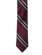 AN IVY Miles Burgundy Striped Silk Tie Burgundy