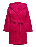 Hunkemöller Robe Short Fleece Hood Hearts Rosa