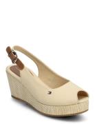 Tommy Hilfiger Iconic Elba Sling Back Wedge Beige