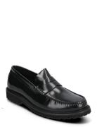 Garment Project Penny Loafer - Black Polido Leather Svart