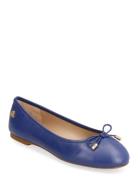 Lauren Ralph Lauren Jayna Nappa Leather Flat Blå