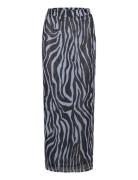 Tommy Jeans Tjw Lr Zebra Knit Maxi Skirt Marinblå