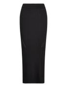 Calvin Klein Iconic Rib Maxi Skirt Svart