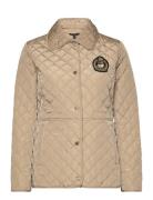 Lauren Ralph Lauren Crest-Patch Diamond-Quilted Jacket Khaki Green