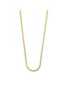 Pilgrim Joanna Recycled Flat Snake Chain Necklace Guld