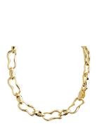 Pilgrim Wave Recycled Necklace Guld