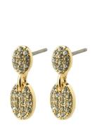 Pilgrim Beat Recycled Crystal Earrings Guld