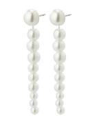 Pilgrim Beat Pearl Earrings Silver