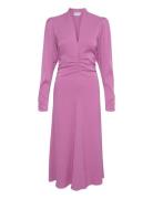 Gestuz Brinagz Midi V-Neck Dress Rosa