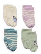 Lindex Sock 4P Stripe Amd Snail Multi/patterned