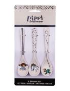 Pippi Tableware 3 Spoons Set - Trend Home Meal Time Cutlery Multi/patt...