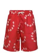 Bobo Choses Bobo Choses Circle All Over Swim Bermuda Shorts Röd