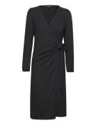 ONLY Onlmerle L/S Wrap Midi Dress Jrs Svart