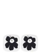 Marimekko Home Unikko Plate 10X10Cm 2 Pcs Vit