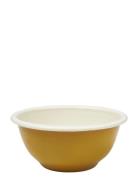 Enamel Bowl - Ochre - 2 Pcs Home Meal Time Plates & Bowls Bowls Yellow...