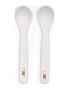 Spoons 2 Pcs. In Box, Dolls Home Meal Time Cutlery Cream Smallstuff