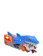 Hot Wheels City Shark Chomp Transporter Playset & Diecast Car Blå