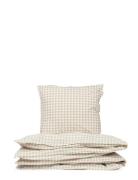 Adult Bedding - Swedish - Gingham Oat Home Textiles Bedtextiles Bed Se...