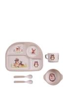Wood Friends Home Meal Time Dinner Sets Pink Barbo Toys