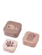 Snack Box Set 3 Pcs Sea Friends Home Meal Time Lunch Boxes Pink D By D...