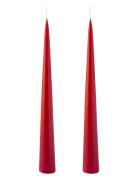 Kunstindustrien Hand Dipped Decoration Candles, 2 Pack Röd