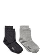 Minymo Ankle Sock W. Lurex Grå