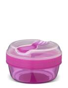 N'ice Cup, Snack Box With Cooling Disc - Purple Home Meal Time Lunch B...