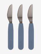 Silic Knife 3-Pack - Powder Blue Home Meal Time Cutlery Blue Filibabba