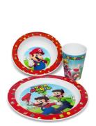 Super Mario Super Mario, 3-Delt Mikrobølgesæt Til Børn Multi/patterned