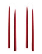 Kunstindustrien Hand Dipped Candles, 4 Pack Röd